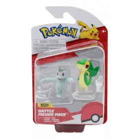 Pokemon Battle Figure Pack Machop y Snivy